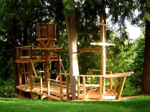 Adding a Ships Wheel to our Indoor Tree House 