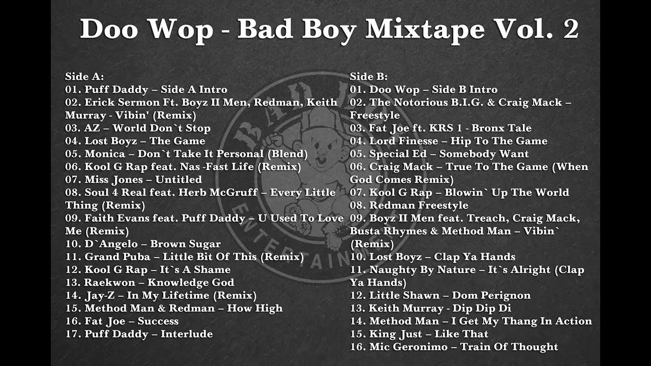 DJ Doo Wop - Bad Boy Mixtape Vol. 2 Classic Mixtape 🔥 - YouTube