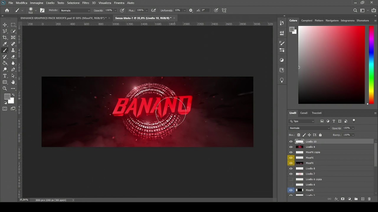 Header 3D for @banano px | speedart
