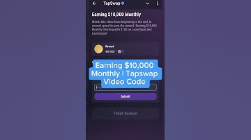 Earning $10,000 Monthly Tapswap Video Code | Tapswap Video Code Today #tapswap #code