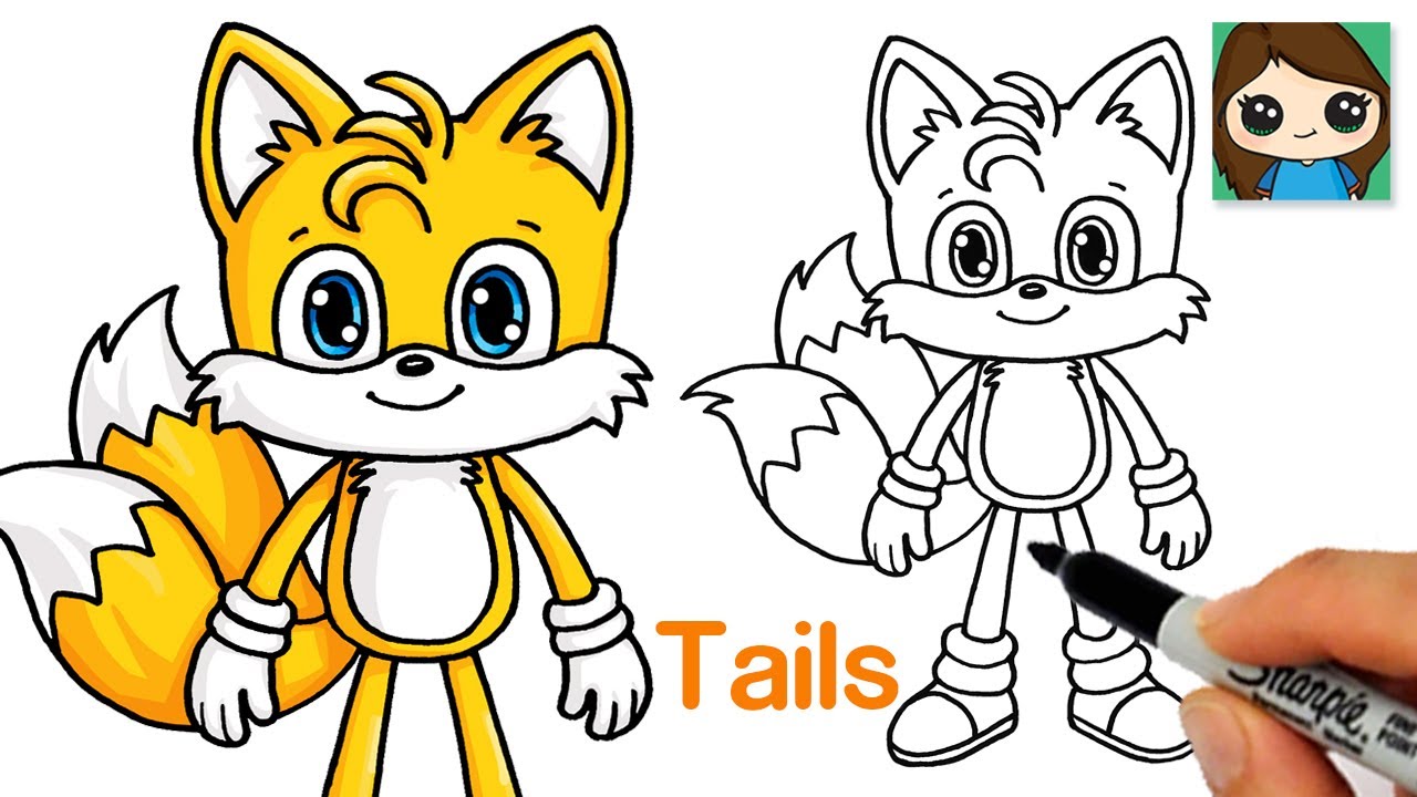 How To Draw Tails Easy Sonic The Hedgehog Youtube