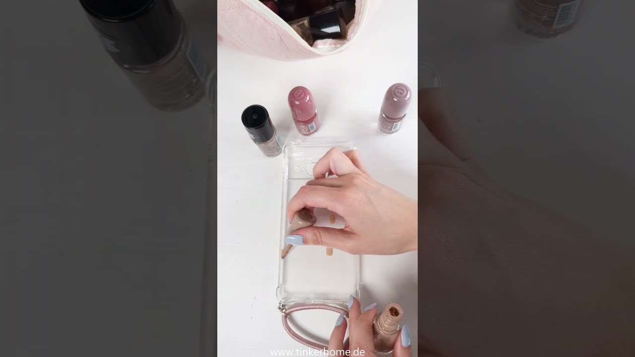 Upcycling DIY Handyh Lle Mit Altem Nagellack Bemalen