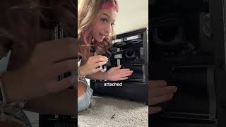 this riser cable was HOW MUCH??? #lindseyszn #techbaddie #techtok #pcbuild #verticalgpu