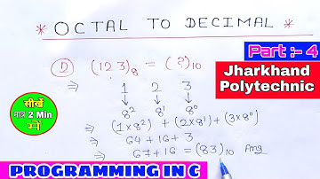 Part 4 | Programming in C | Jharkhand polytechnic 2nd Semester | Diploma 2nd Sem Programming in C |