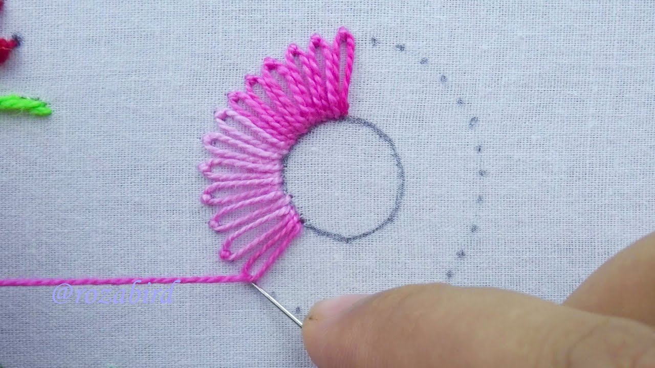 😮It's Super Cute & Easy! Flower hand embroidery sewing tutorial with