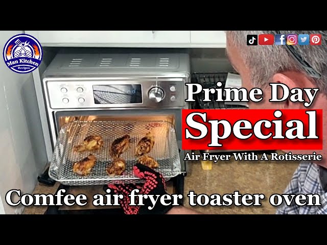 COMFEE' 12-in-1 Toaster Oven Air Fryer Combo Rotisserie