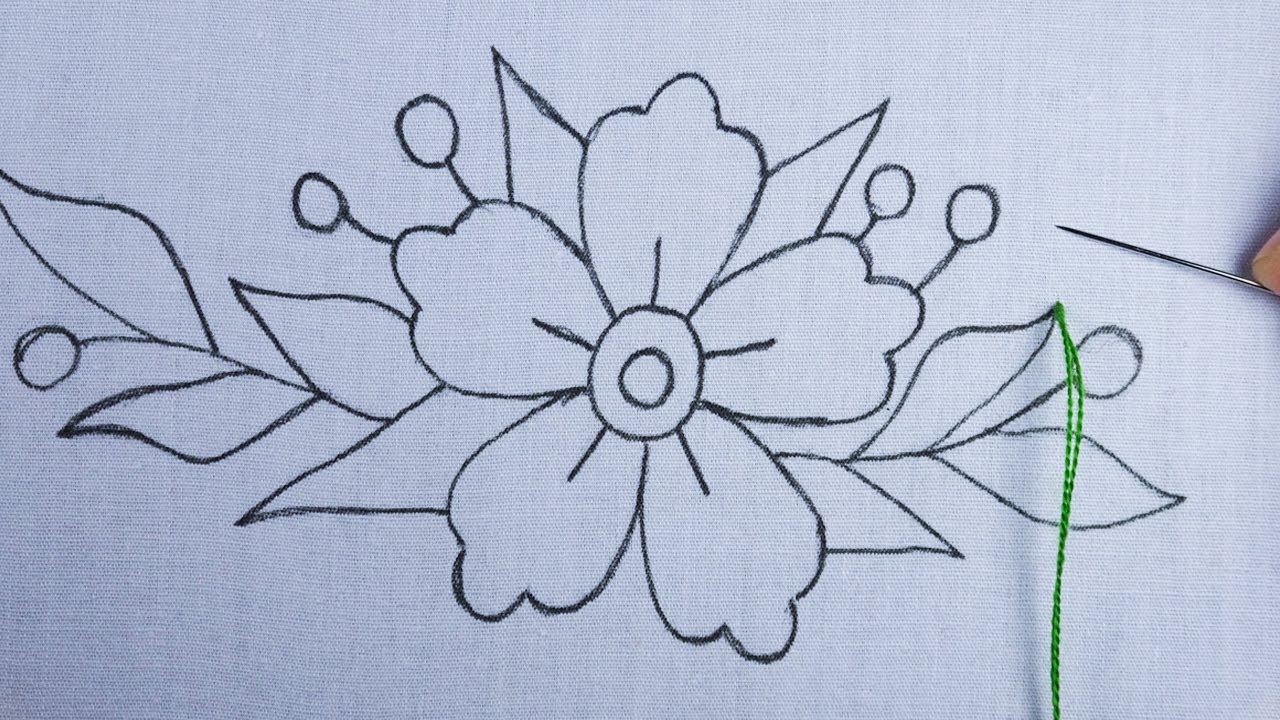 hand sewing embroidery beautiful creative design and stitch | sewing embroidery work