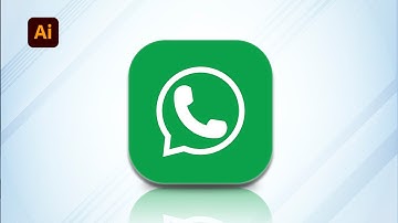 How to draw the WhatsApp logo icon in adobe illustrator for beginner | MJ Graphics