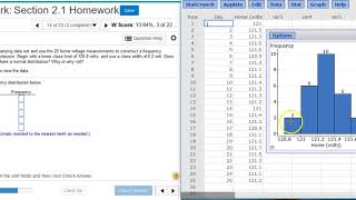 [2.1.16] Constructing a frequency distribution table with a specified class width