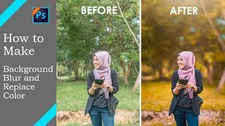 Tutorial - photoshop make background blur and replace color screenshot 2