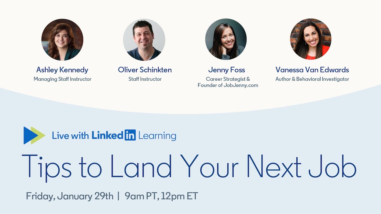Live with LinkedIn Learning: Tips for Job Seekers - YouTube