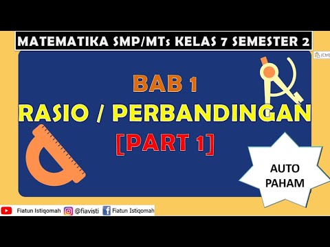 Cara Mudah Menyatakan Rasio Atau Perbandingan Matematika Kelas 7 Semester 2 Bab 1 Part 1 Youtube