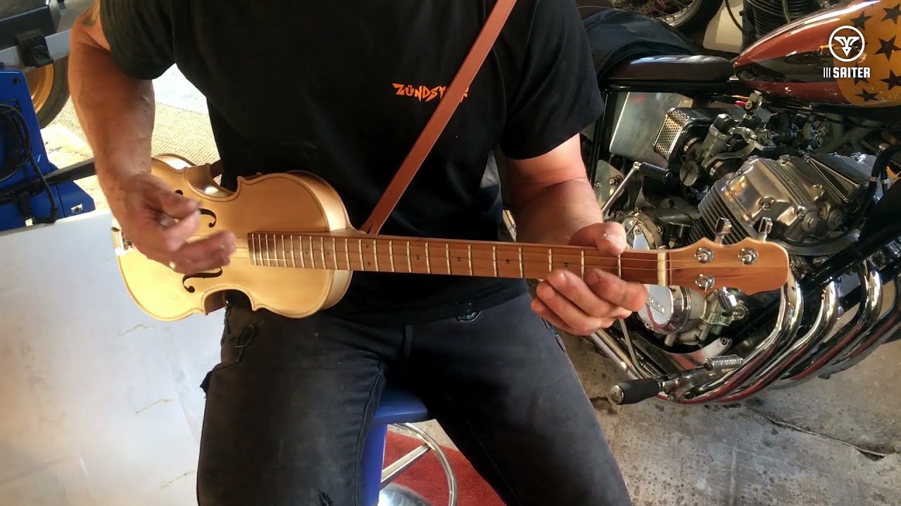Geigengitarre / violin guitar -  selbstgebaute 3 saitige Geigen Gitarre