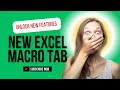 New Macro Excel Tab