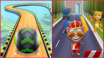Going Ball:The Super Speed Run VS Talking Tom Gold Run Ios Gameplay