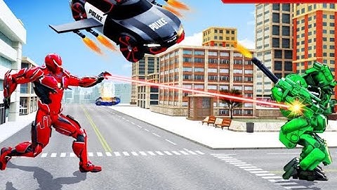 Flying Police SUV Robot Car Driving Part-2 | New Police Robot Android GamePlay | By Game Crazy