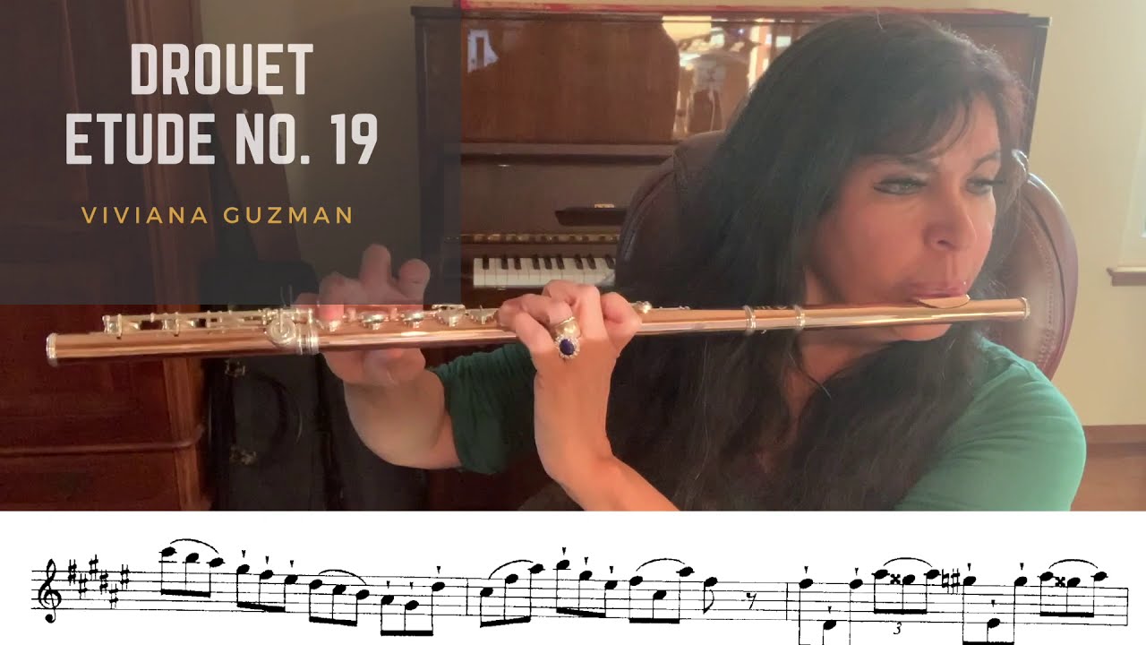 Drouet No. 19 from 25 Flute Etudes, Viviana Guzman YouTube