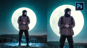 [ Photoshop Manipulation ] A Man and Big Moon - PHOTO EDITING TUTORIAL