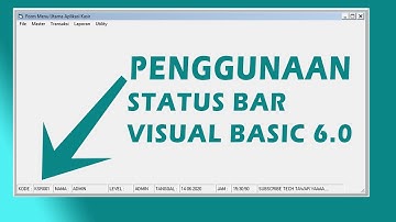 VB 6.0 - Fungsi dan Penggunaan StatusBar Visual Basic 6.0
