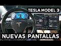 Nuevas pantallas tesla model 3 Hansshow táctiles.  Teslavlogs Español.