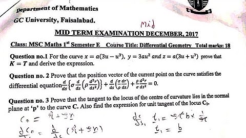 Gcuf all past papers of Bs math 5th semester \Msc-1