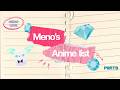【Chatting】Meno's Anime List (Part9)【Ibuki Meno】
