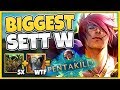 WTF?! 15K HP SETT = 5K TRUE DAMAGE NUKES WITH W (INSTANT PENTA POWER) - League of Legends