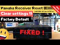 How to reset yamaha av receiver