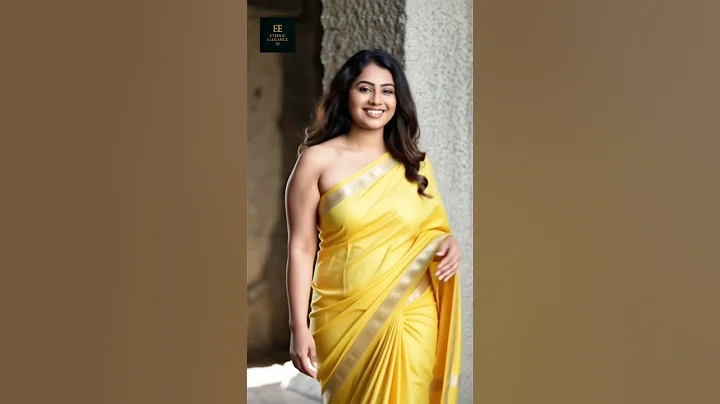 “Sunshine Yellow Saree,Minimal Royal Vibes”💥💛l #shorts #viralvideo #aifashion #yellowsaree
