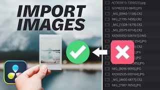 How to Import INDIVIDUAL IMAGES in DaVinci Resolve 17 (NO video clips)