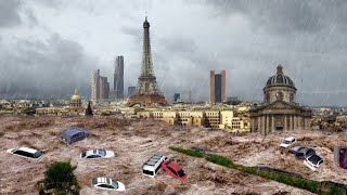 France destroyed in 2 minutes! Flash floods swept away houses in various cities