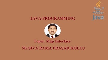 JAVA|Map interface|Mr.SIVA RAMA PRASAD KOLLU