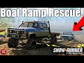 SnowRunner: Chevy K30 BOAT RAMP RESCUE & FLAT TIRE!