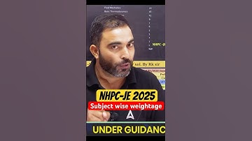 NHPC JE 2025 subject wise weightage for mechanical #nhpc #nhpcje2025 #nhpcje2025