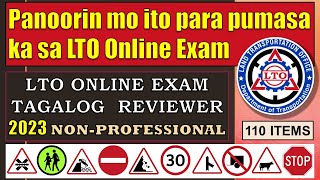 LTO ONLINE EXAM REVIEWER TAGALOG NONPROFESSIONAL | 110 ITEMS | REVISED VERSION