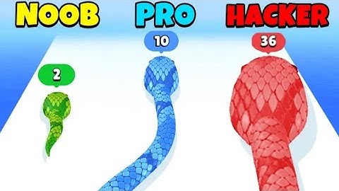 NOOB vs PRO vs HACKER - Snake Run Race #video #gaming