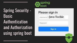 Spring Security : Basic Authentication and Authorization  using spring boot | Java Techie