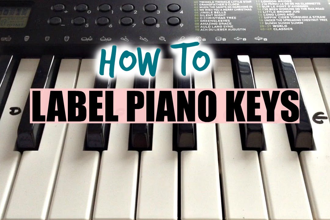 how to label your keyboardpiano with letters black