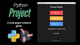 I have built a rock paper scissors game with python !