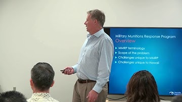 UXO Training Workshop 1 -Introduction to Military Munitions Response Program