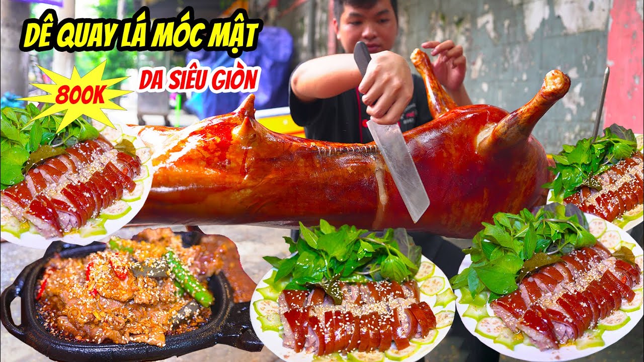 Ăn Dê Quay Móc Mật Da Giòn Siêu Ngon 800K Một Ký Ở Sài Gòn - YouTube
