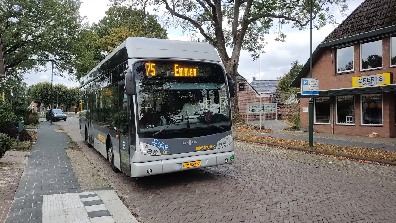 Qbuzz Streekbus 7223 als Lijn 75 naar Station Emmen - YouTube