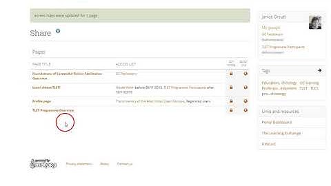 Sharing ePortfolio Content