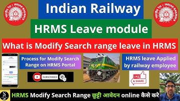 How to apply leave with Modify Search Range on hrms II HRMS मै Modify Search Range छुट्टी कैसे करे I