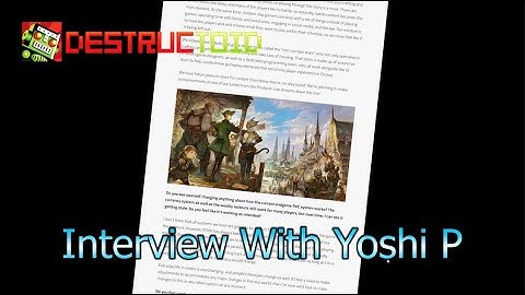 FFXIV: Destructoid Interview With Yoshi P