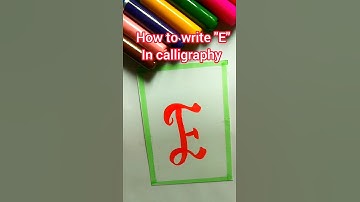 How to write Capital Letter “E” In Calligraphy Brush✍️ Lettering  Beginners#shorts #calligraphy