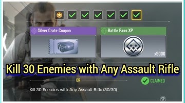 Call Of Duty Mobile Kill 30 Enemies with Any Assault Rifle Task Complete