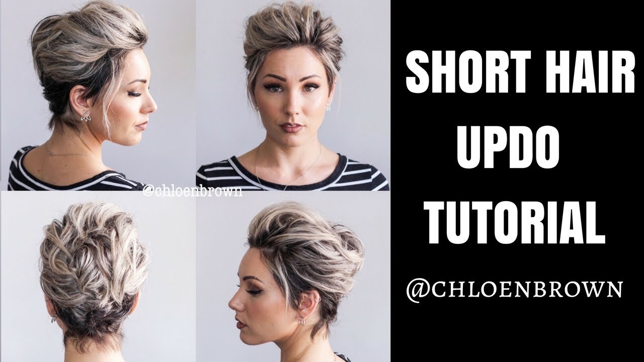 Easy Updo Tutorial For Short Hair Chloe Brown