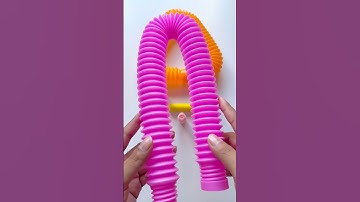 Soft Crunch Orange POP-TUBE ASMR Making #diy #satisfyingvideos #relaxing #oddasmr #poptubesounds