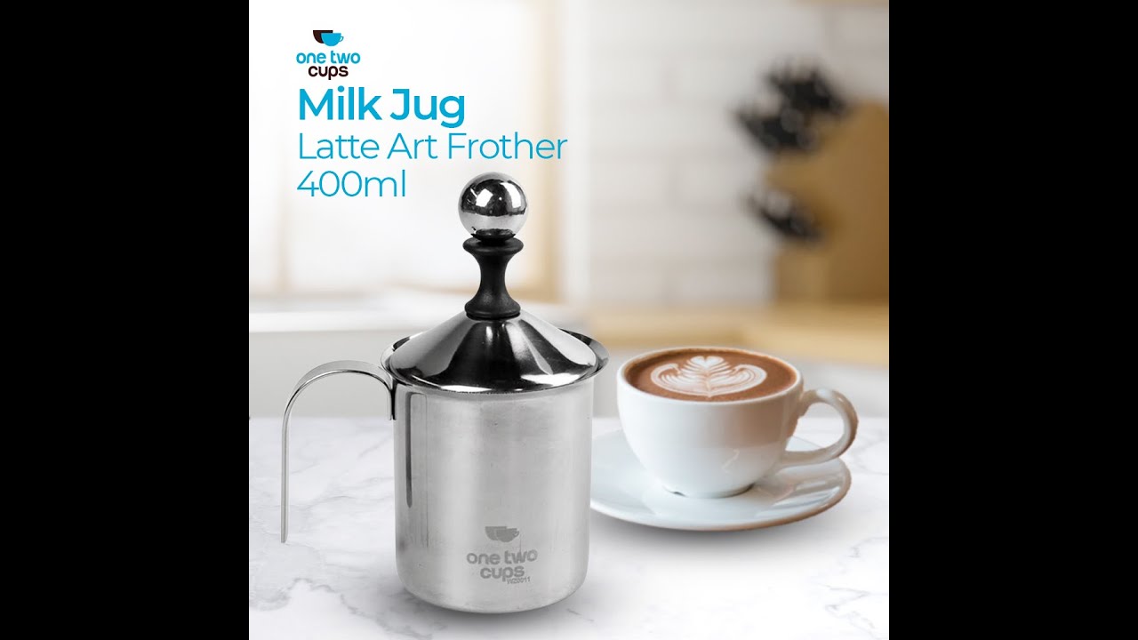 One Two Cups Gelas Kopi Milk Jug Latte Art Frother 400ml - 7RHX3CSV
